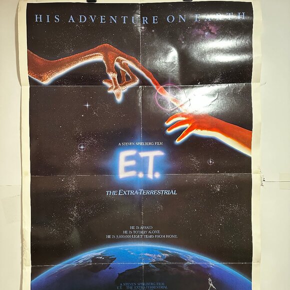E.T. EXTRA-TERRESTRIAL ORIGINAL 1982 ONE-SHEET VINTAGE POSTER 27"x41"